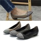 Genuine Leather Two-tone Flats