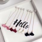 Beaded Flower-drop String Earrings
