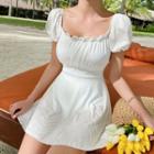 Puff-sleeve Swimdress