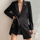 Asymmetrical Single-button Blazer