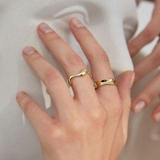 Sterling Silver Curvy Open Ring (various Designs)