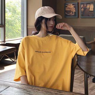 Loose-fit Short-sleeve Lettering T-shirt