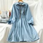 Ruffled A-line Shirtdress