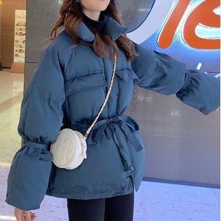 Padded Zipped Coat Blue - One Size