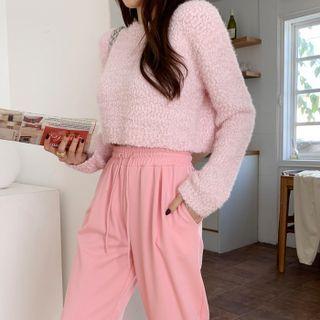 Cropped Boucl  Sweater
