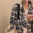 Plaid Shirt Plaid - Off-white & Blue - One Size