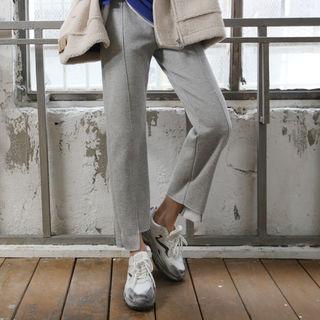 Cutout-hem Letter-printed Sweatpants