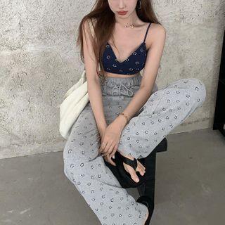 Smiley Face Spaghetti Strap Top / Pants
