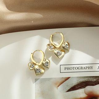 Heart Drop Huggie Earring