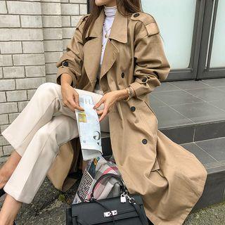 Classic Long Cotton Trench Coat