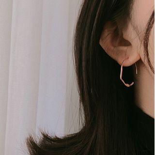S925 Silver Hook Earring Rose Gold - One Size
