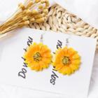 Resin Sunflower Dangle Earring 1 Pair - Yellow - One Size