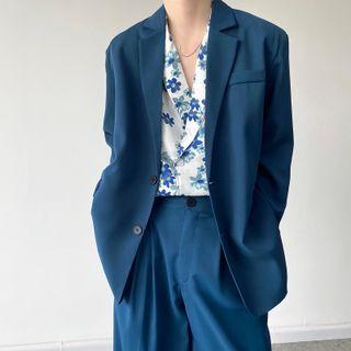 Plain Two Button Blazer