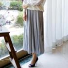 Band-waist Long Skirt