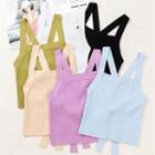Spaghetti Strap Open-back Knit Top