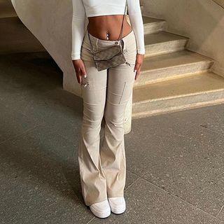 Low-waist Slim-fit Flared Jeans