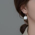 Square Acrylic Sterling Silver Dangle Earring