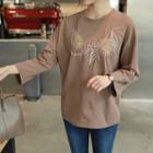 Embroidered Sequined T-shirt
