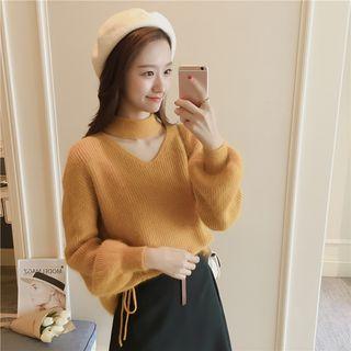 V-neck Cutout Sweater