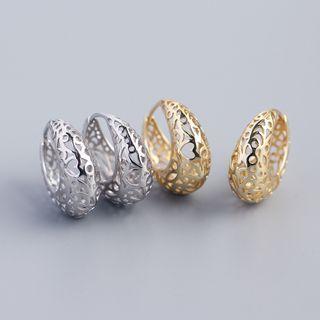 Perforated Hoop Earring