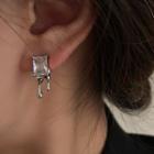 Melting Rhinestone Alloy Earring 1 Pair - Silver - One Size