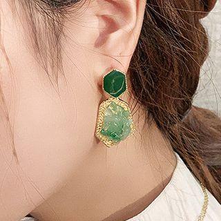 Irregular Gemstone Dangle Earring