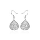 Fashion Simple Hollow Water Drop Shaped Earrings Silver - One Size