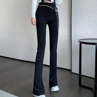 Set: High Waist Flared Pants + Belt Bag
