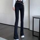 Set: High Waist Flared Pants + Belt Bag