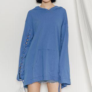 Lace-up Detail Hoodie