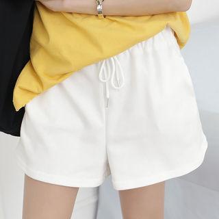 Paperbag-waist Sweat Shorts