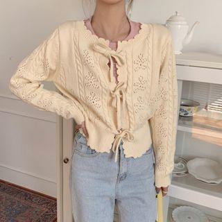 Ribbon Loose-fit Cardigan