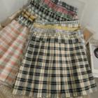 Plaid High-waist Mini Skirt In 26 Colors