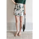 Wrap-front Patterned Skirt