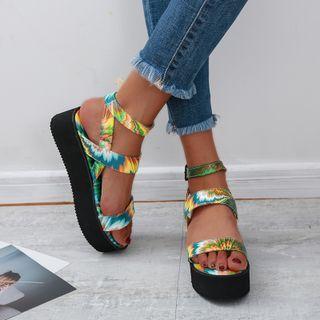 Tie Dye Platform Sandals