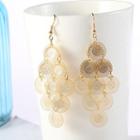 Perforated Disc Statement Dangle Earring