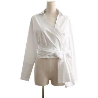 Tie-strap Cropped Blouse