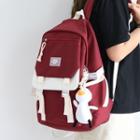Contrast Trim Backpack / Bag Charm / Set
