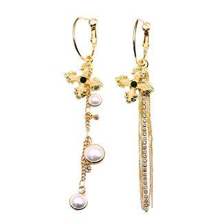Cross Asymmetric Drop Earring