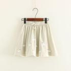 Embroidered Linen Cotton Skirt