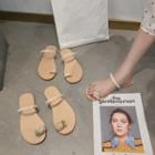 Faux Pearl Toe-ring Slide Sandals (various Designs)
