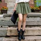 Smocked-waist Skort