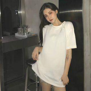 Chained Loose-fit Short-sleeve Top