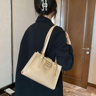 Faux Leather Snakeskin Grain Shoulder Bag