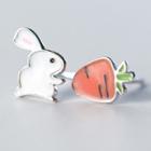 925 Sterling Silver Rabbit & Carrot Earrings