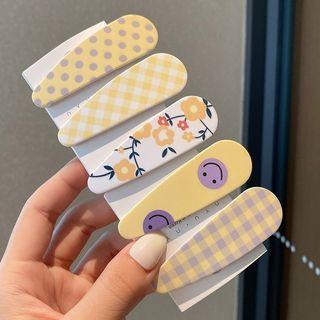 Smiley Face Print Hair Clip
