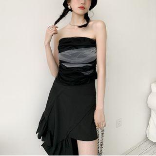 Strapless Mesh Top