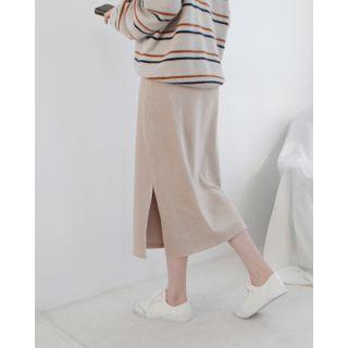 H-line Long Corduroy Skirt