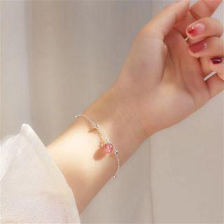 Faux Crystal Sterling Silver Bracelet