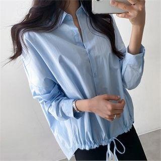 Drawstring-hem Shirt